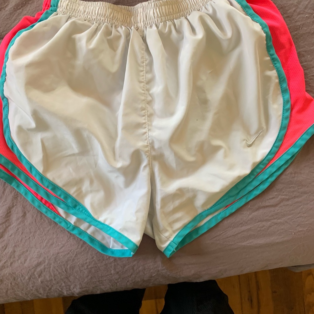 White Nike shorts